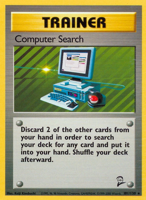 Computer Search Pokémon card from Base Set 2, number 101 (Unlimited print)