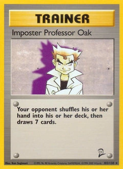 Imposter Professor Oak Pokémon card, number 102