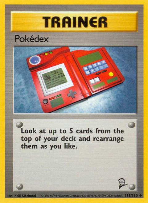 Pokédex Pokémon card from Base Set 2, number 115 (Unlimited print)