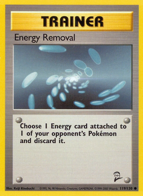 Energy Removal Pokémon card from Base Set 2, number 119 (Unlimited print)