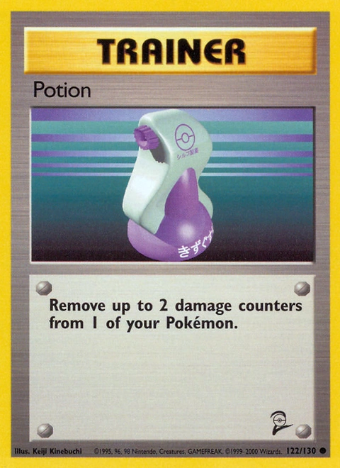 Potion Pokémon card from Base Set 2, number 122 (Unlimited print)