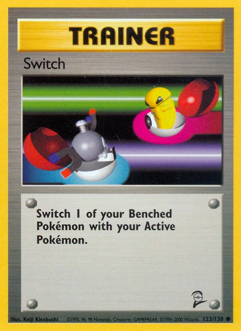 Switch Pokémon card from Base Set 2, number 123 (Unlimited print)