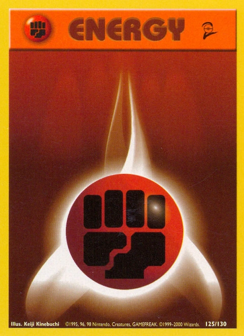Fighting Energy Pokémon card from Base Set 2, number 125 (Unlimited print)