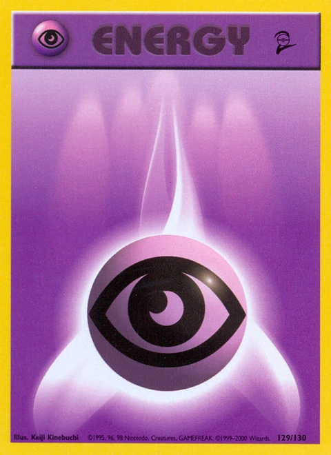 Psychic Energy Pokémon card from Base Set 2, number 129 (Unlimited print)