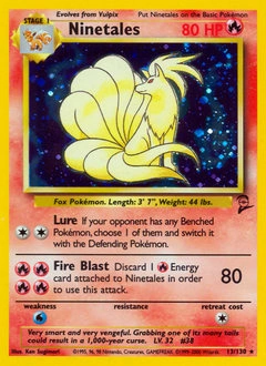 Ninetales Pokémon card, number 13
