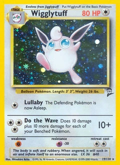 Wigglytuff Pokémon card, number 19