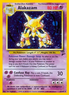 Alakazam Pokémon card, number 1