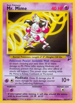 Mr. Mime Pokémon card, number 27