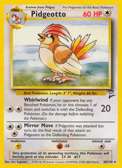 Pidgeotto Pokémon card, number 28