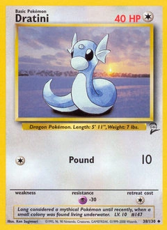 Dratini Pokémon card, number 38