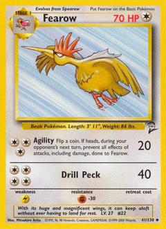 Fearow Pokémon card, number 41