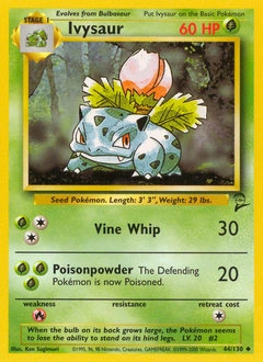 Ivysaur Pokémon card, number 44