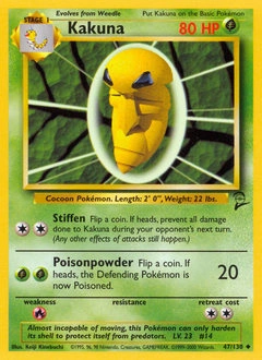 Kakuna Pokémon card, number 47