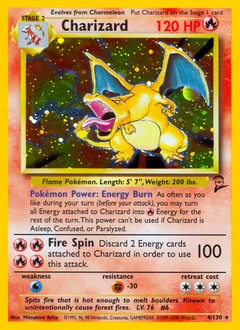 Charizard Pokémon card, number 4
