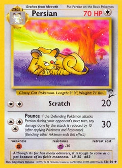Persian Pokémon card, number 56