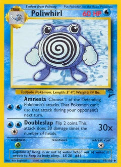 Poliwhirl Pokémon card, number 57