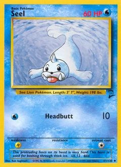 Seel Pokémon card, number 61
