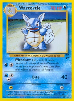 Wartortle Pokémon card, number 63