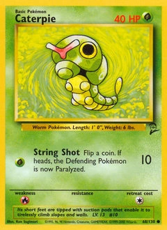 Caterpie Pokémon card, number 68