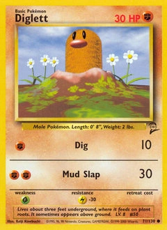 Diglett Pokémon card, number 71