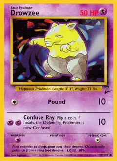 Drowzee Pokémon card, number 73