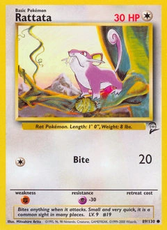 Rattata Pokémon card, number 89