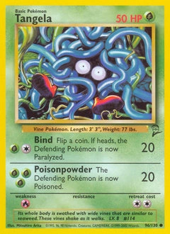 Tangela Pokémon card, number 96
