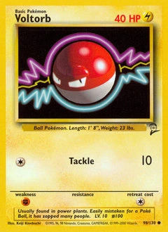 Voltorb Pokémon card, number 98