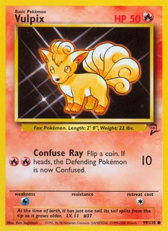 Vulpix Pokémon card, number 99