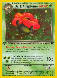 Dark Vileplume Pokémon card, number 13