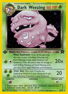 Dark Weezing Pokémon card, number 14
