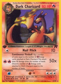 Dark Charizard Pokémon card, number 21