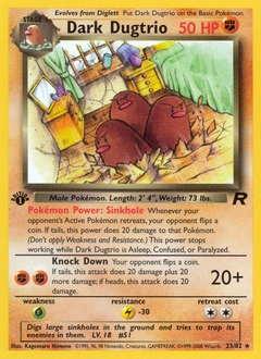 Dark Dugtrio Pokémon card, number 23