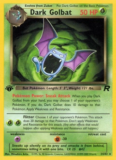 Dark Golbat Pokémon card, number 24