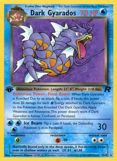 Dark Gyarados Pokémon card, number 25
