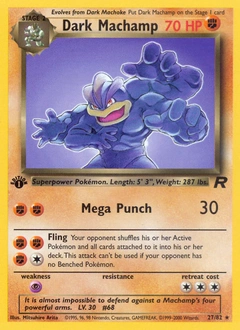 Dark Machamp Pokémon card, number 27