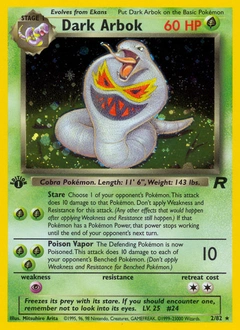 Dark Arbok Pokémon card, number 2