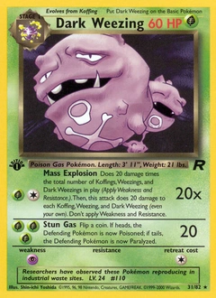Dark Weezing Pokémon card, number 31