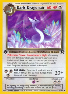Dark Dragonair Pokémon card, number 33