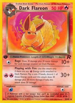 Dark Flareon Pokémon card, number 35