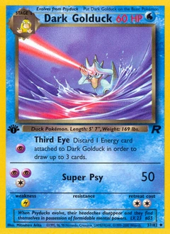 Dark Golduck Pokémon card, number 37