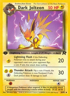 Dark Jolteon Pokémon card, number 38