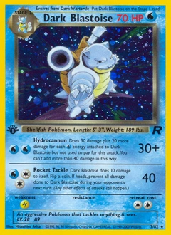 Dark Blastoise Pokémon card, number 3