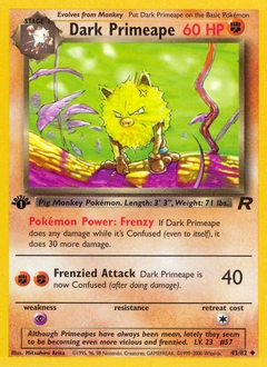 Dark Primeape Pokémon card, number 43