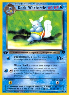 Dark Wartortle Pokémon card, number 46
