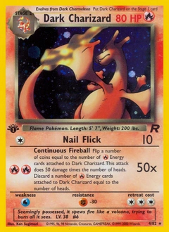 Dark Charizard Pokémon card, number 4