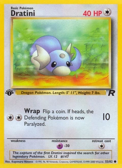 Dratini Pokémon card, number 53