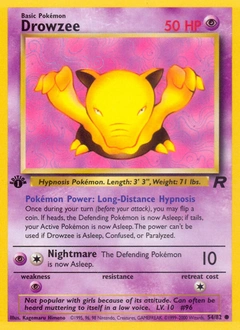 Drowzee Pokémon card, number 54