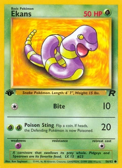 Ekans Pokémon card, number 56