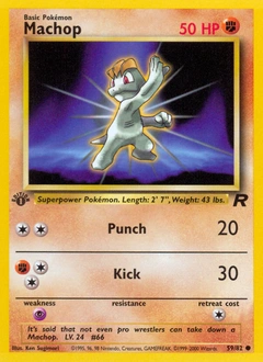 Machop Pokémon card, number 59